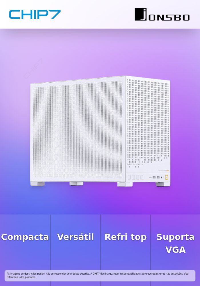 Caixa Micro-ATX Jonsbo D32 PRO MESH Branco