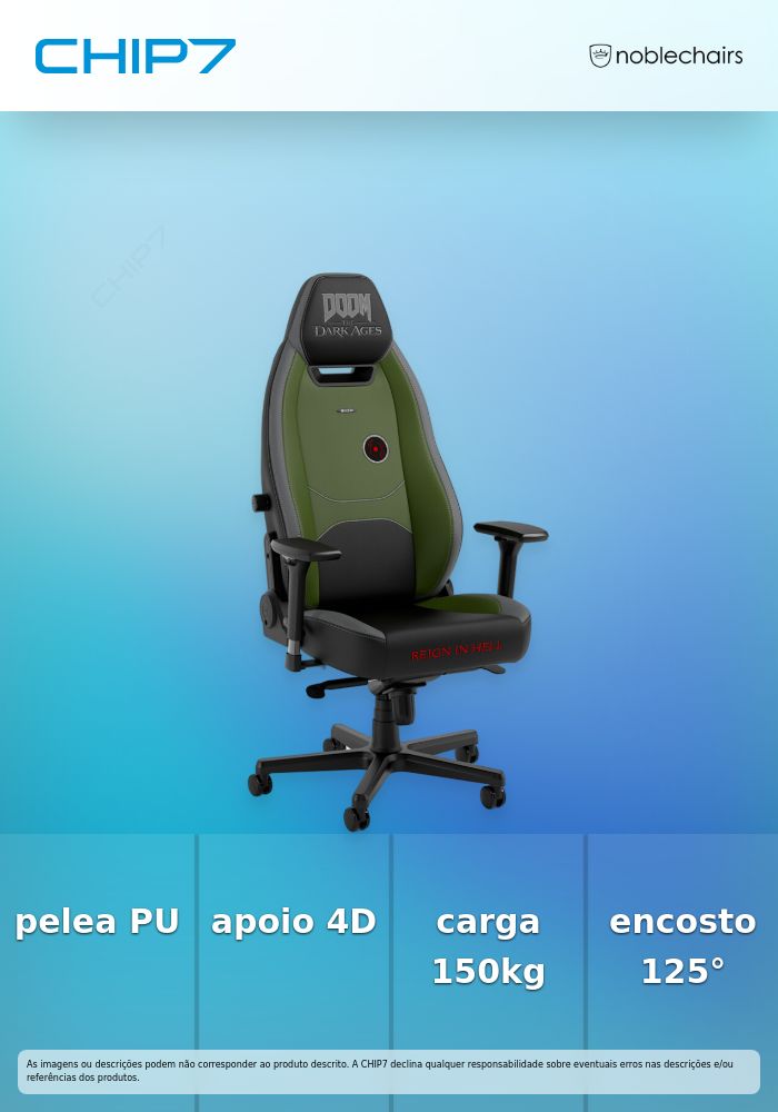 Cadeira noblechairs LEGEND - DOOM: The Dark Ages Edition