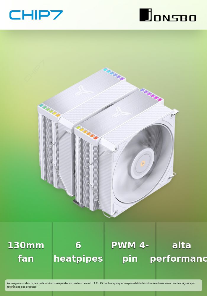 Cooler CPU Jonsbo HX6280 Branco - 130mm