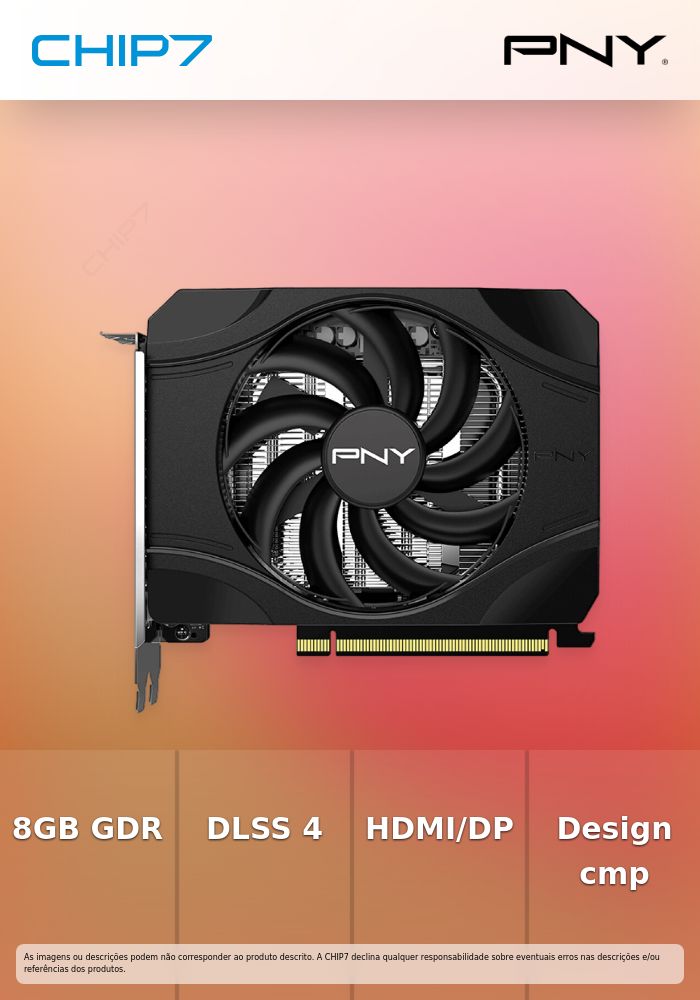 PNY GeForce RTX 5050 8GB Single Fan DLSS 4 8GB GDDR6 HDMI/DP