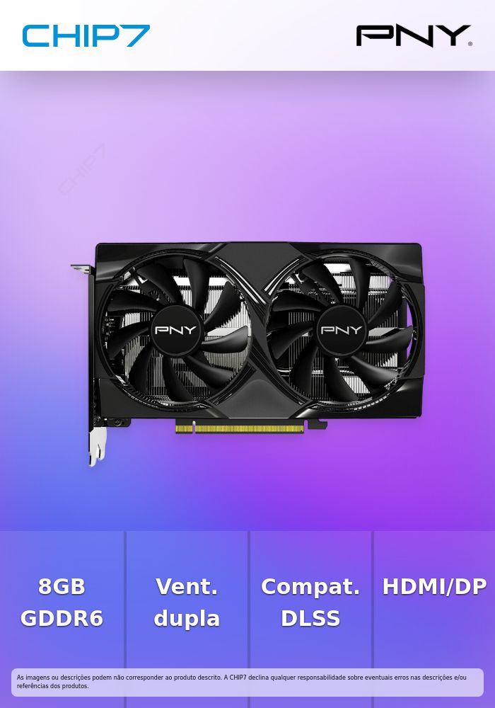 PNY GeForce RTX 5050 8GB Dual Fan DLSS 4 8GB GDDR6 HDMI/DP