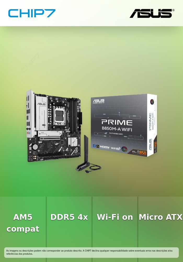 ASUS PRIME B850M-A WIFI AM5 MB 4xDDR5