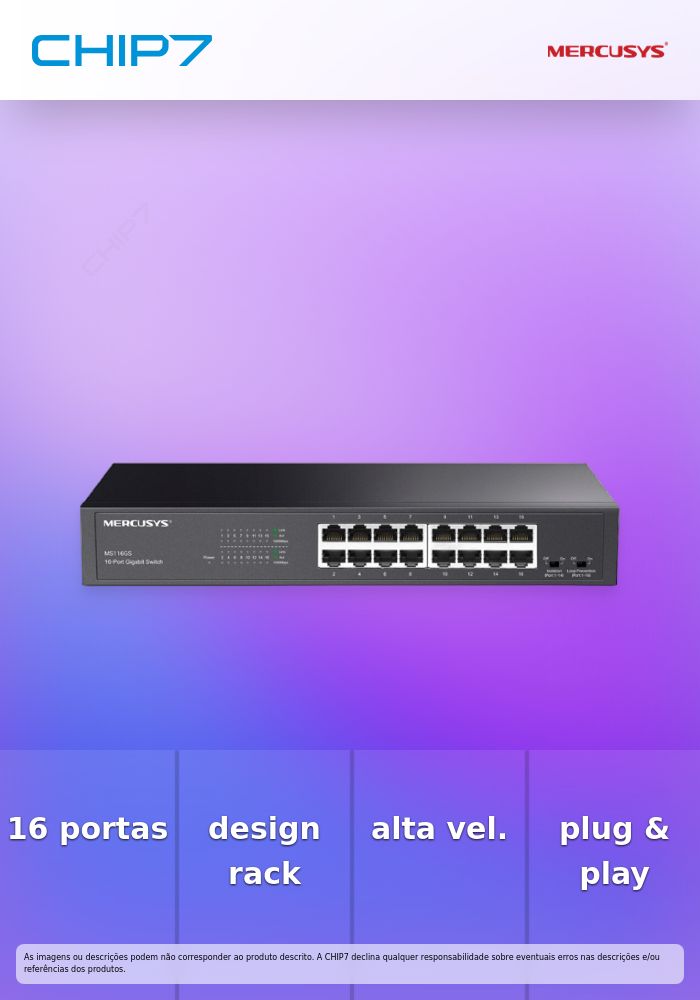 MERCUSYS 16 PORT GIGABIT DESKTOP/RACKMOUNT SWITCH
