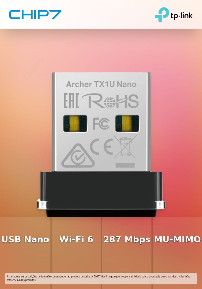 ADAPTADOR USB NANO WI-FI 6 AX300