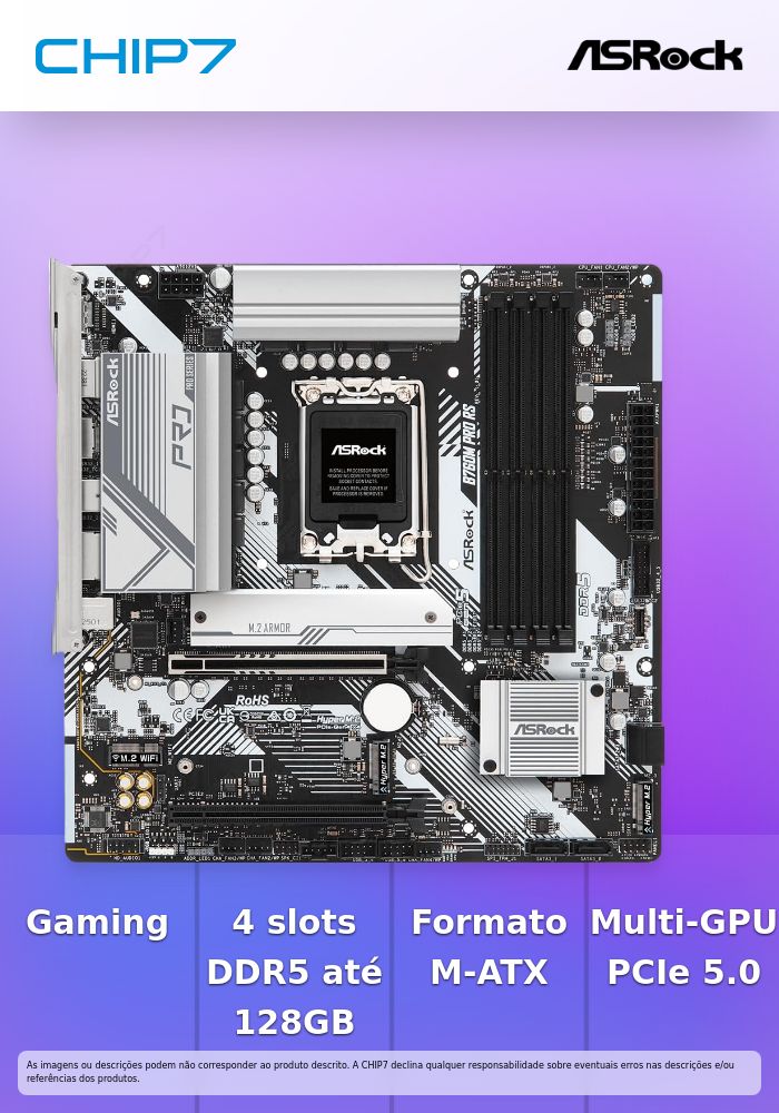 Motherboard M-ATX ASRock B760M Pro RS&nbsp;Intel&nbsp;DDR5
