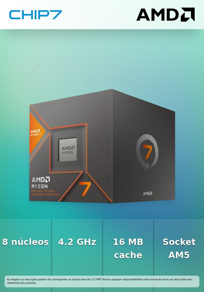 AMD Ryzen 7 8700G - 4.2 GHz - 8 núcleos - 16 threads - 16 MB cache - Socket AM5 - Box