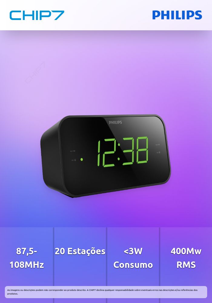 PHILIPS RADIO DESPERTADOR TAR3306/12