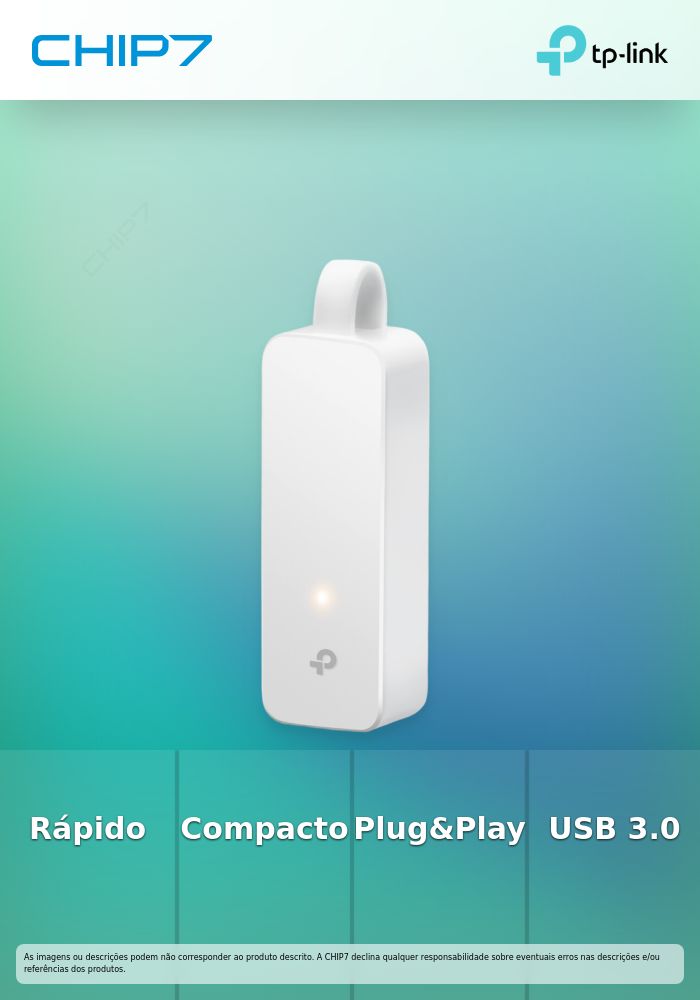 TP-LINK ADAPTADOR DE REDE GIGABIT ETHERNET USB 3.0 TIPO C COM HUB USB 3.0