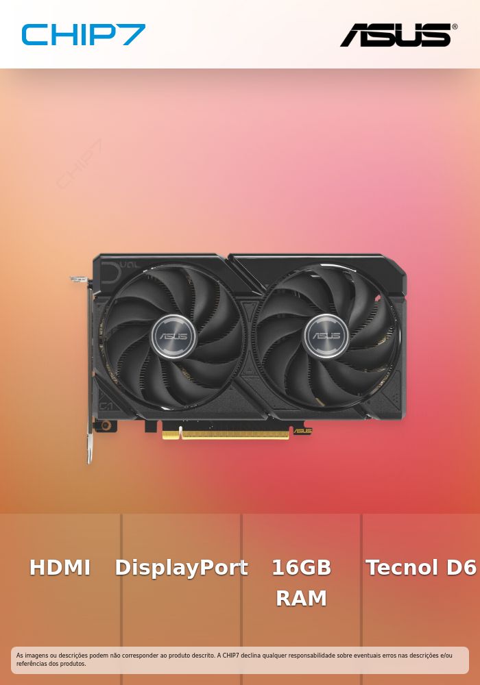 DUAL-RX9060XT-16G/RX9060XT, HDMI, DP*2, 16G, D6