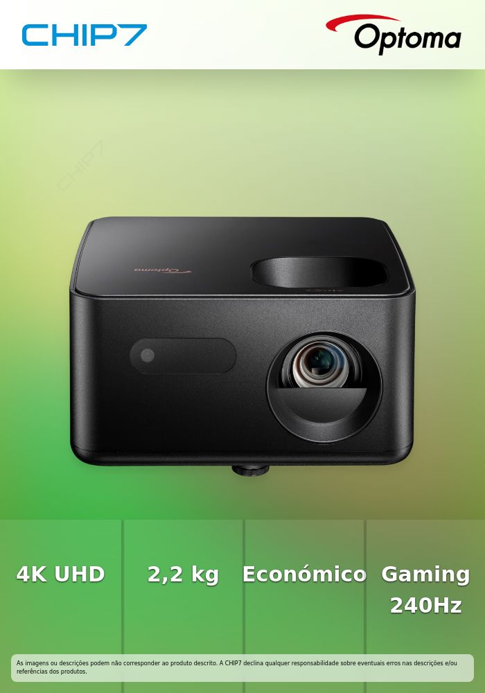 Projector Optoma PK31 Photon Life - DLP / 900 Lumens ISO / 3LED RGBA / 4K / 240Hz / 3D / HDMI 2.0 / Coluna