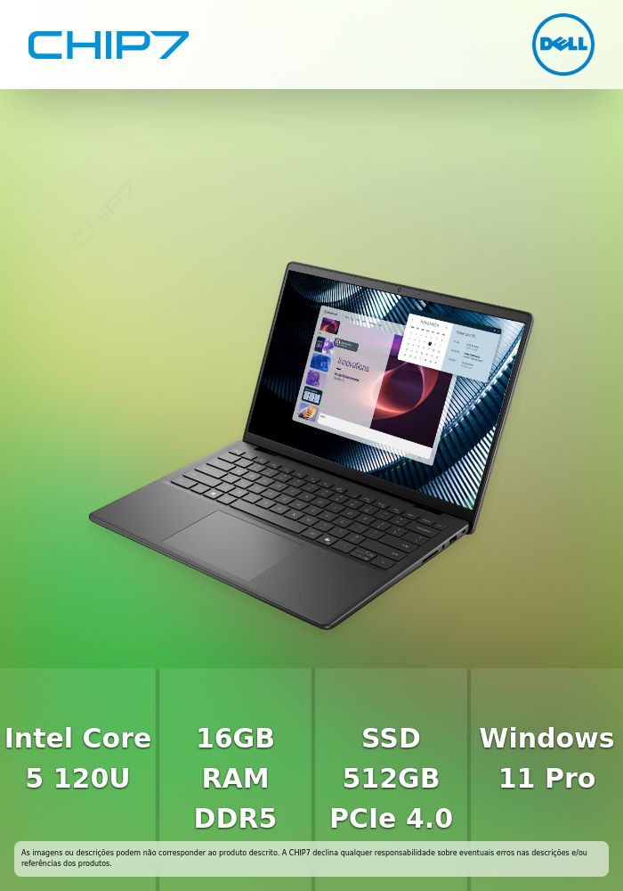 Portátil Profissional Dell Pro 14 Essential PV14250 – Intel Core 5 120U / 16GB RAM / 512GB SSD / 14