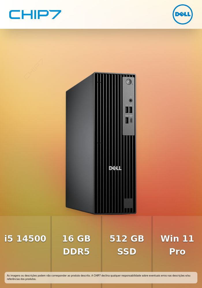 DELL PRO SLIM QCS1250 i5-14500 16GB 512GB W11P 1Y | CHIP7