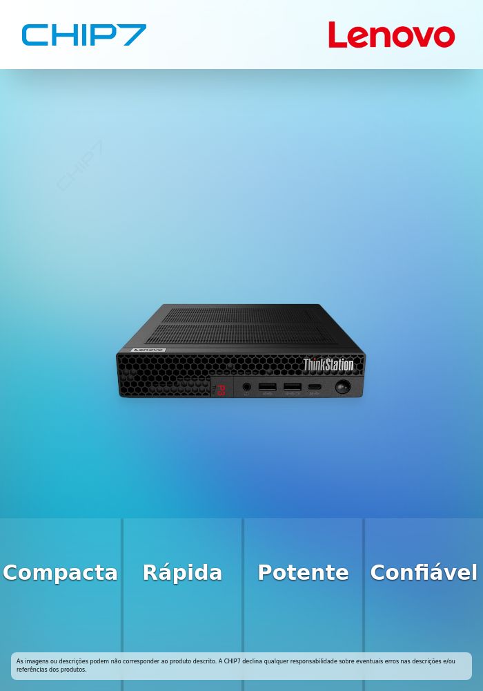 ThinkStation P3 Tiny Gen 2, Intel® Core™ Ultra 7 265 vPro® (E-cores up to 4.60GHz, 30MB), W11P64 POR/ENG, 32.0GB, 1x1TB SSD M.2 2280 PCIe Gen4 Performance TLC Opal, 1xNVIDIA RTX™ A1000 8GB, BT 5.4,Intel®BE200vPro, 330W, 1YR Premier NBD,3 Year On-site  RTX