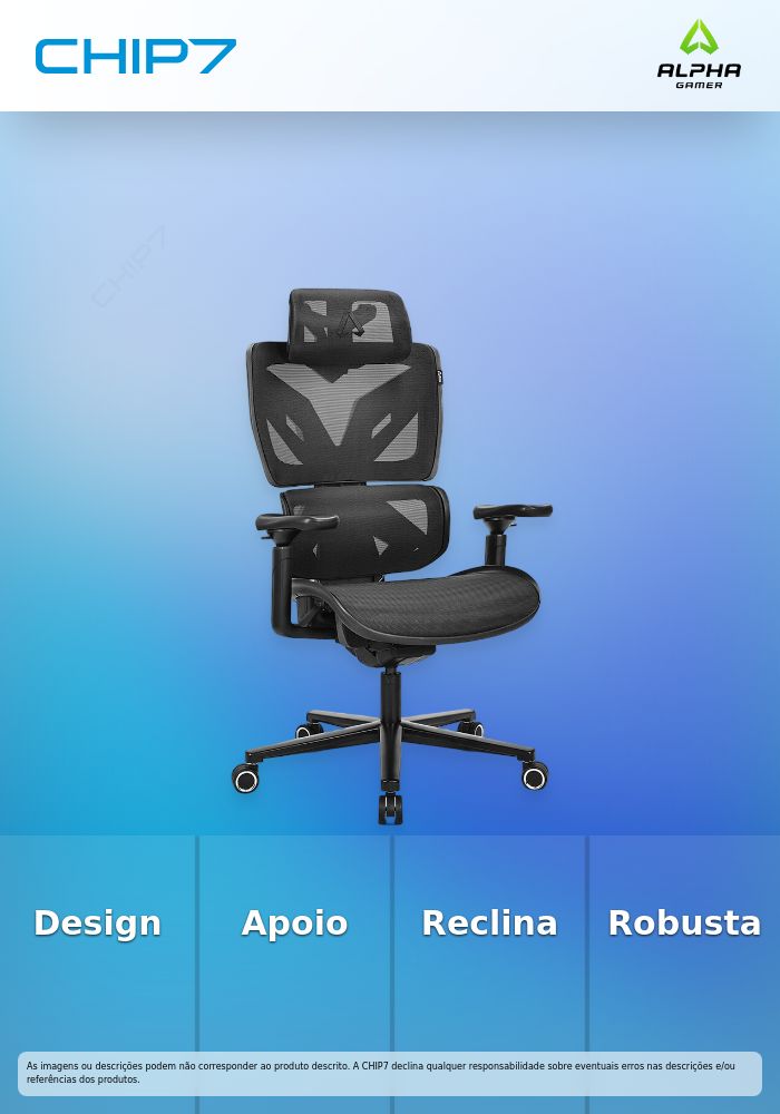 Cadeira Gaming Alpha Gamer Wave Black