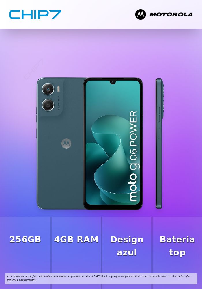 Smartphone Motorola G06 POWER 4/256GB PANTONE TAPESTRY (Azul)