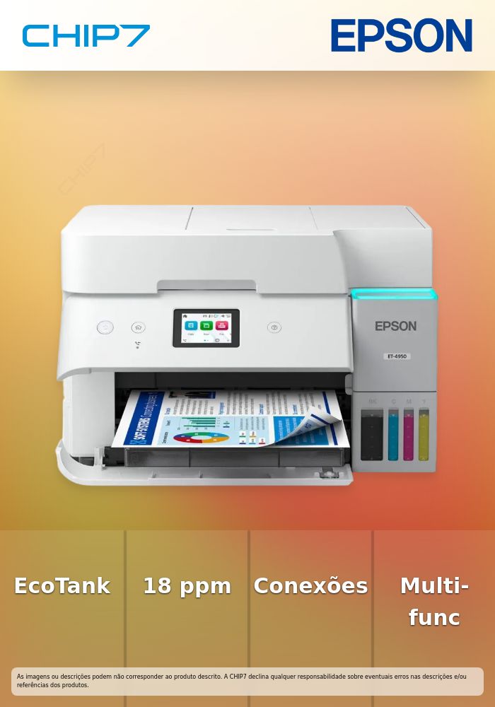 EPSON EcoTank ET-4956 Inkjet MFP A4 18ppm ISO USB WLAN Wi-Fi