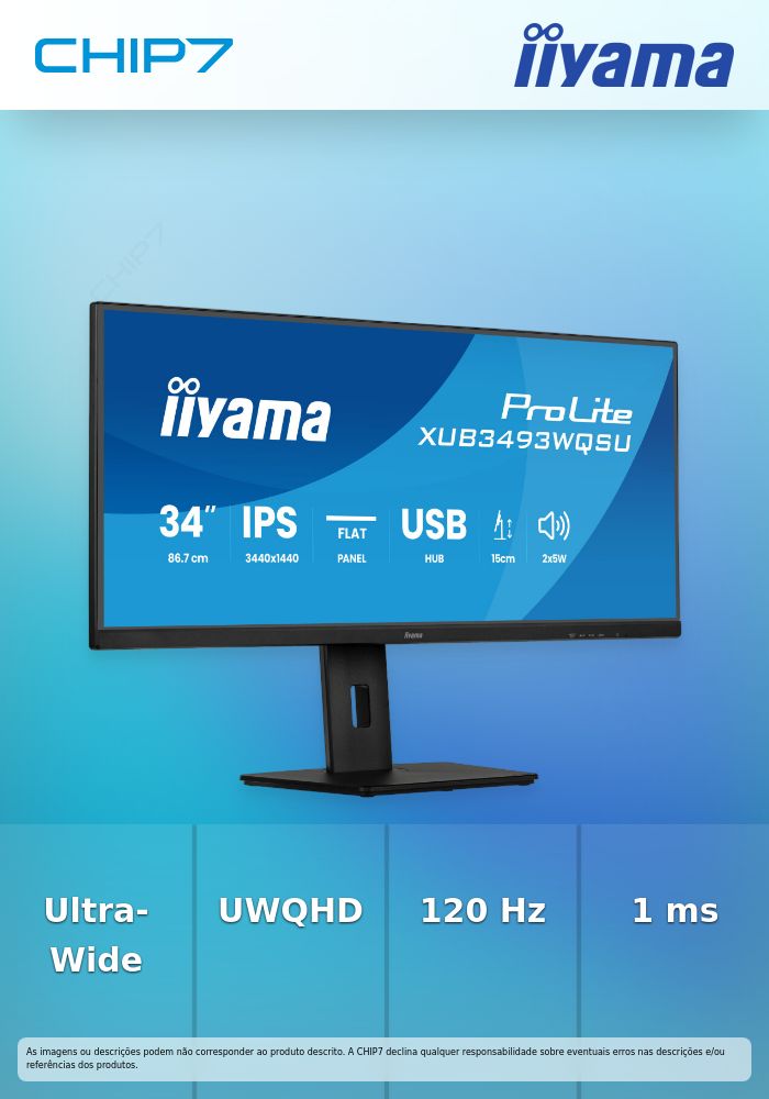 iiyama ProLite XUB3493WQSU-B6 - Monitor LED - 34