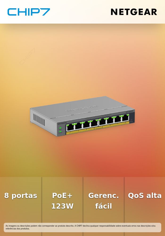 8PT GB PLUS SWCH W/POE+GS108EPP