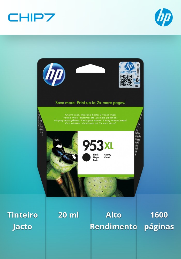HP TINTEIRO ALTO RENDIMENTO PRETO 953XL