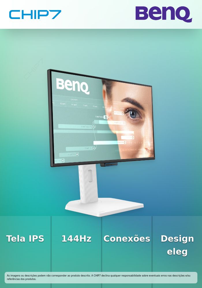 GW2490TC - Monitor 23.8'', IPS, Full HD (1920x1080) 16:9, 5ms, 144Hz, 250 cd/m2, 1500:1, 1x HDMI, 1x DisplayPort, 1x USB-C, Suporte totalmente ajustável - Preto e Branco  - preço válido até nova comunicação