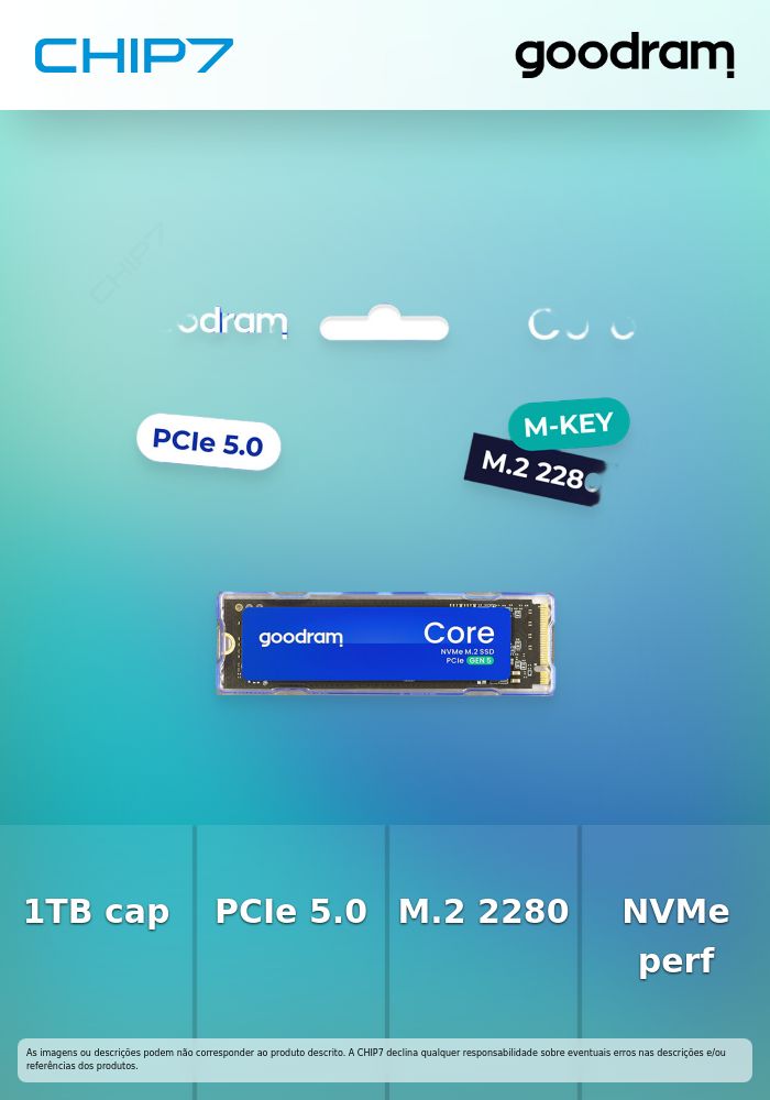 SSD GOODRAM CORE 1000GB PCIe 5x4 M.2 2280 RETAIL