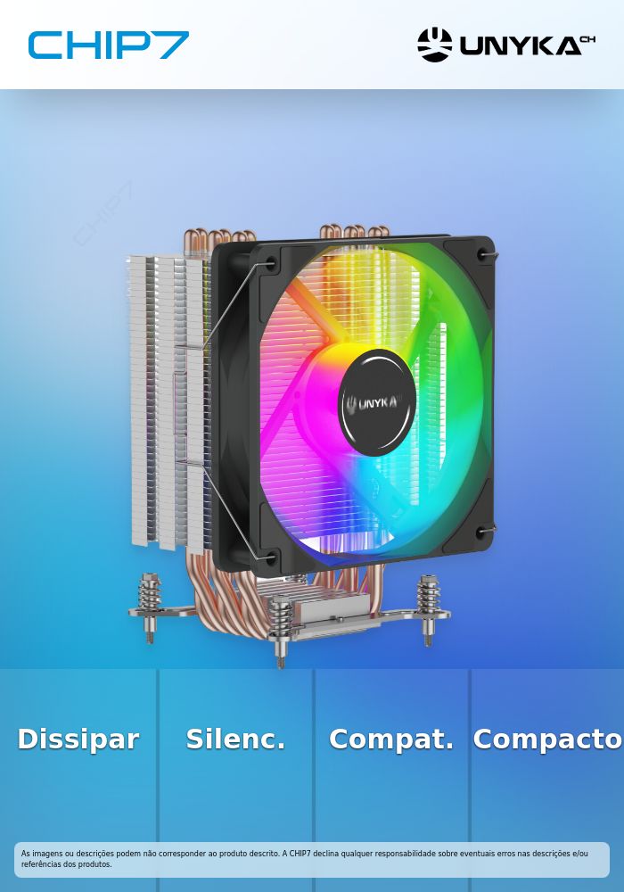 Air Cooler CPU UNYCOOL H60 - Preto