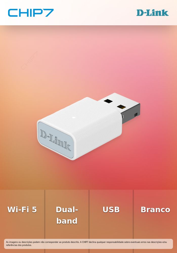 Adaptador de Rede USB Wireless D-Link AC1300 MU-MIMO WiFi 5 - AC13U