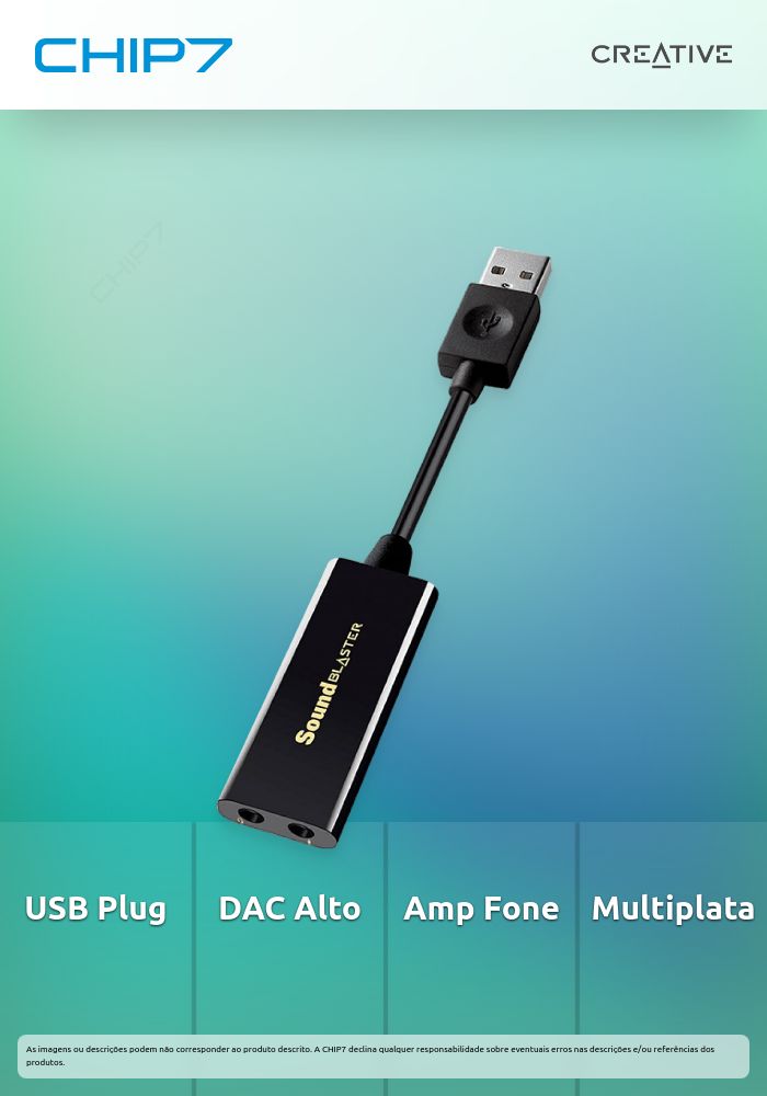 CREATIVE PLACA SOM SOUND BLASTER PLAY!3 USB DAC AMP #B CREATIVE 2024#