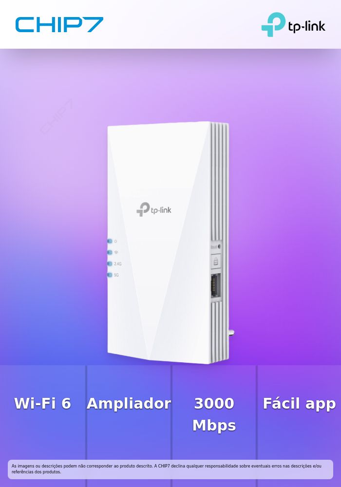 AX3000 Wi-Fi 6 Range Extender - Preço válido até nova comunicação