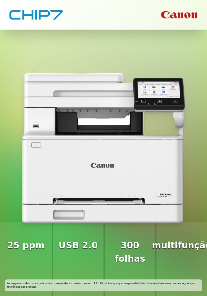Canon i-SENSYS MF667Cdw - Impressora multi-funções - a cores - laser - A4 (210 x 297 mm), Legal (216 x 356 mm) (original) - A4/Legal (media) - até 25 ppm (cópia) - até 25 ppm (impressão) - 300 folhas - 33.6 Kbps - USB 2.0, Gigabit LAN, Wi-Fi(n), host
