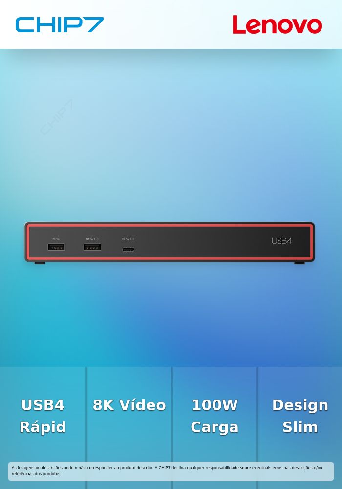 Docking Station LENOVO ThinkPad USB4 Dock 5000 - Power Delivery 100W / 8K /