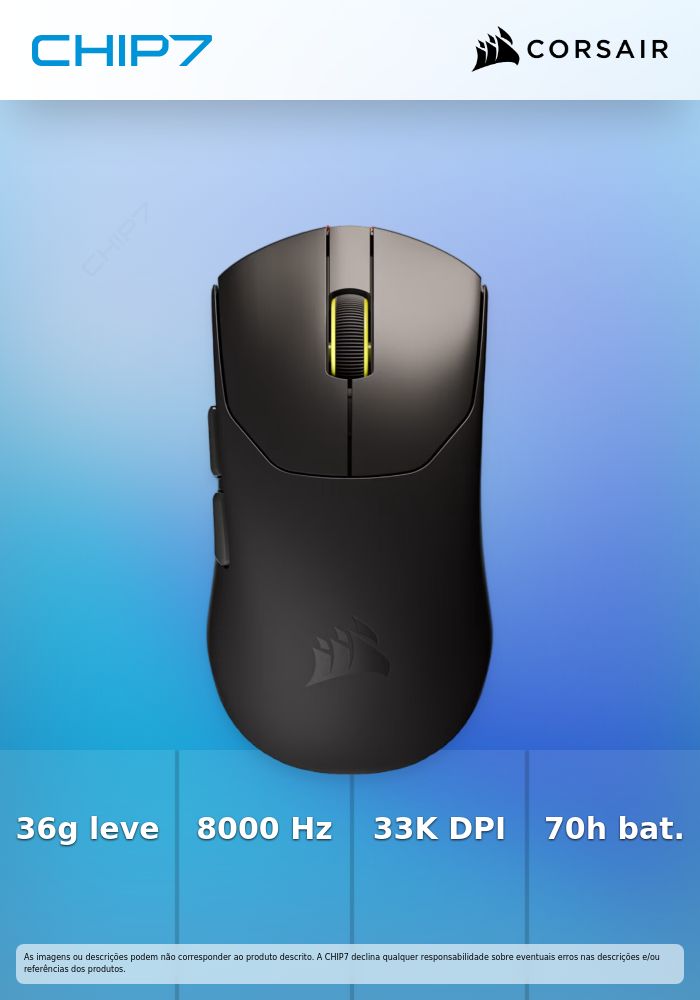 Rato Corsair Sabre v2 Pro Ultralight Wireless Preto