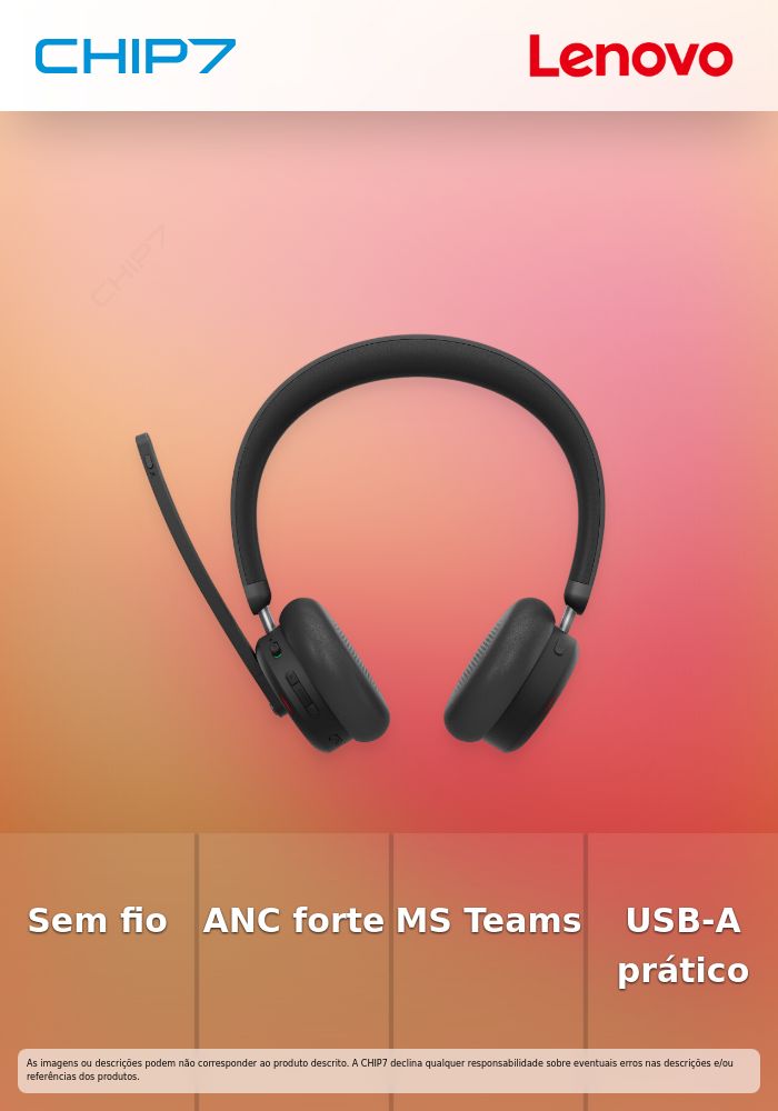 Lenovo Dual-Mode Wireless ANC Headset 6550 (USB-A, Teams)