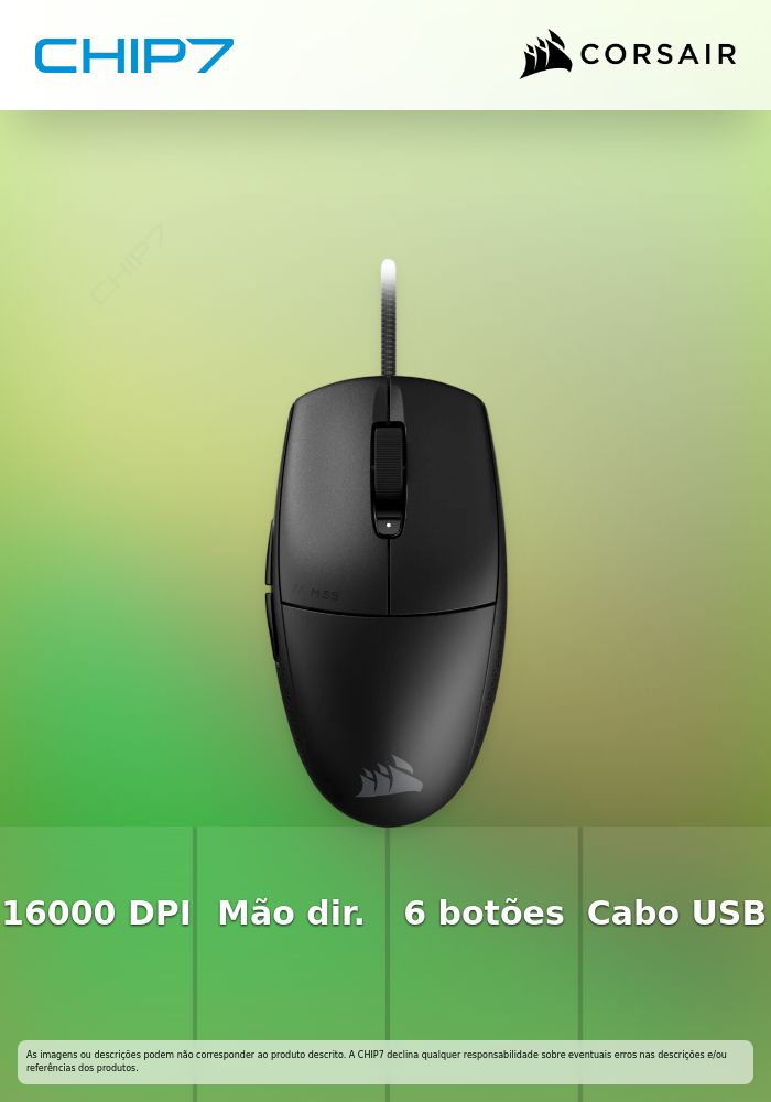 Rato Corsair M55 16000 DPI Preto