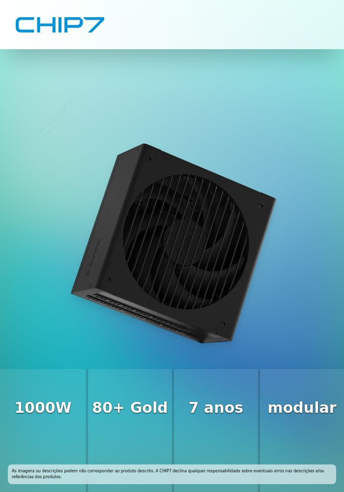 Fonte Fractal Design Ion 3 1000W 80+ Gold Full Modular ATX 3.1 PCIe 5.1