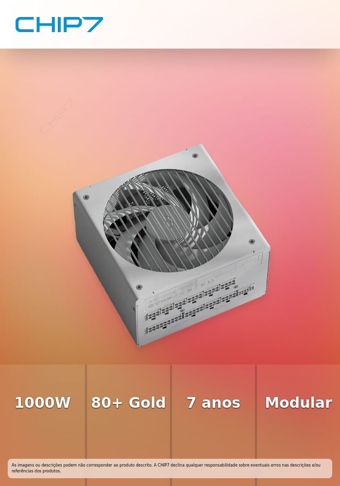 Fonte Fractal Design Ion 3 1000W 80+ Gold Full Modular ATX 3.1 PCIe 5.1 Branca