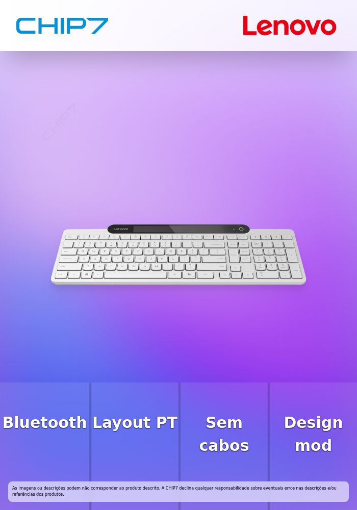 Teclado lenovo 800 Self-Charging Bluetooth Layout PT