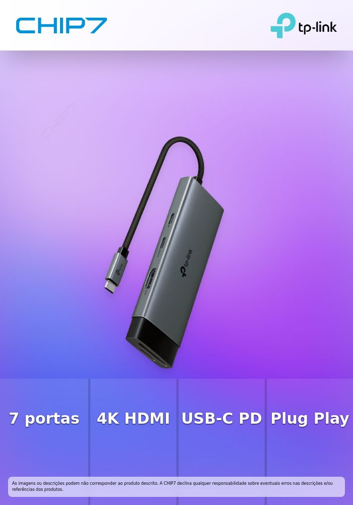 TP-LINK HUB USB TIPO C DE 7 PORTAS