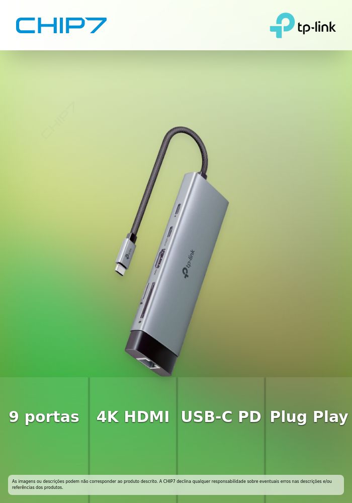 TP-LINK HUB USB TIPO C DE 9 PORTAS