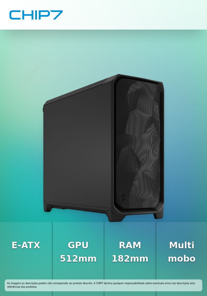 Caixa E-ATX Fractal Design Meshify 3 XL Black Solid