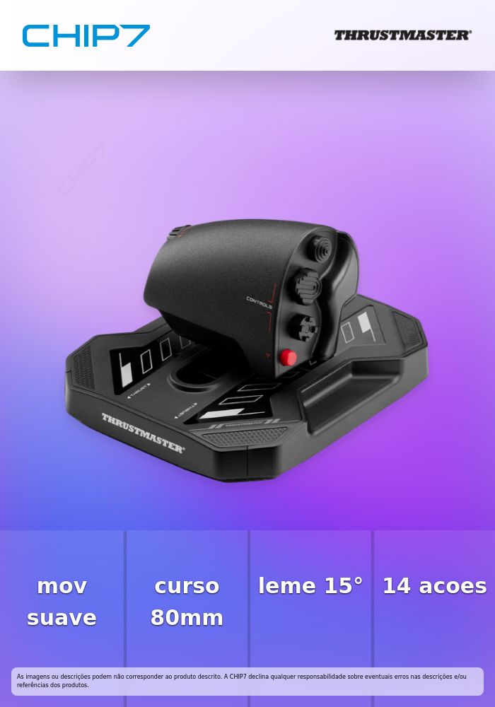 Quadrante Thrustmaster SOL-R 6 H. E. A. R. T.  HOTAS PC