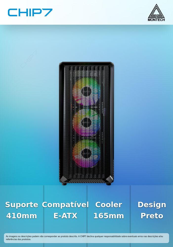 Caixa ATX Montech X5 ARGB Preto