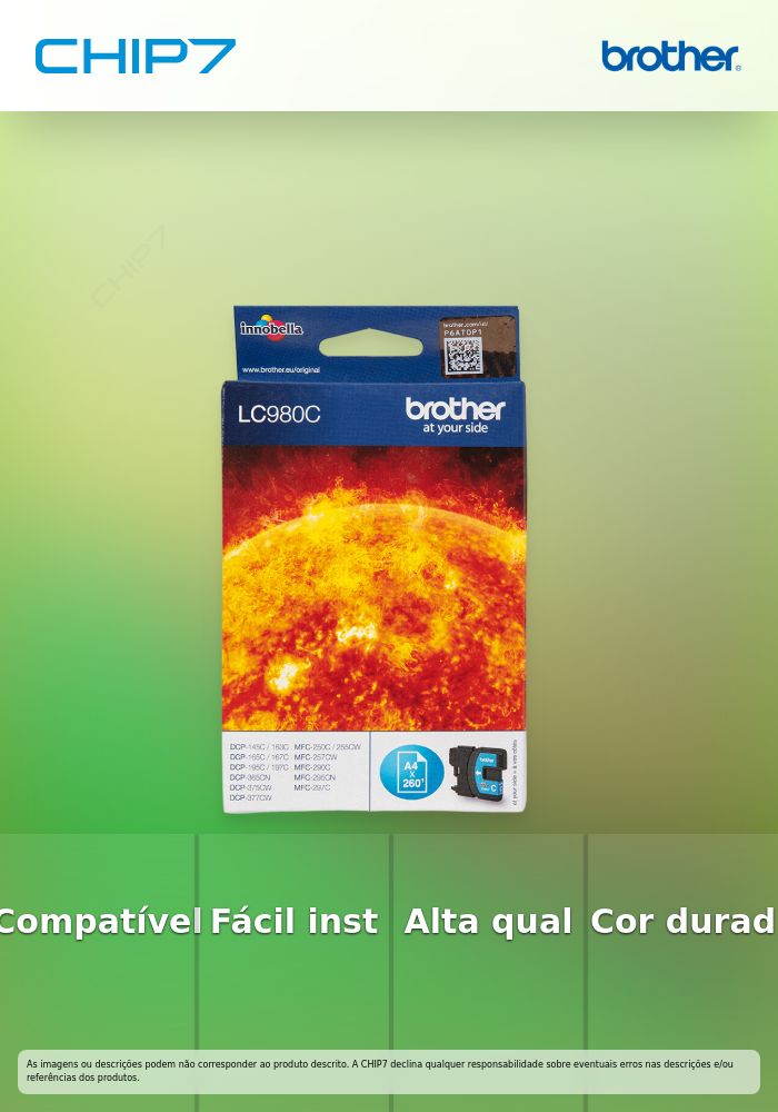 TINTA CIAN LC980C BROTHER