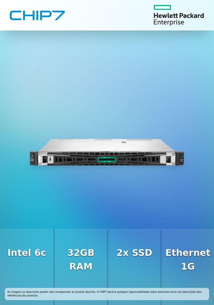 DL20 GEN11 4SFF 6333P(6C/3.1GHZ/65W) 1X32GB 1GBE SATA VROC 2X480GB SATA SSD 1X10