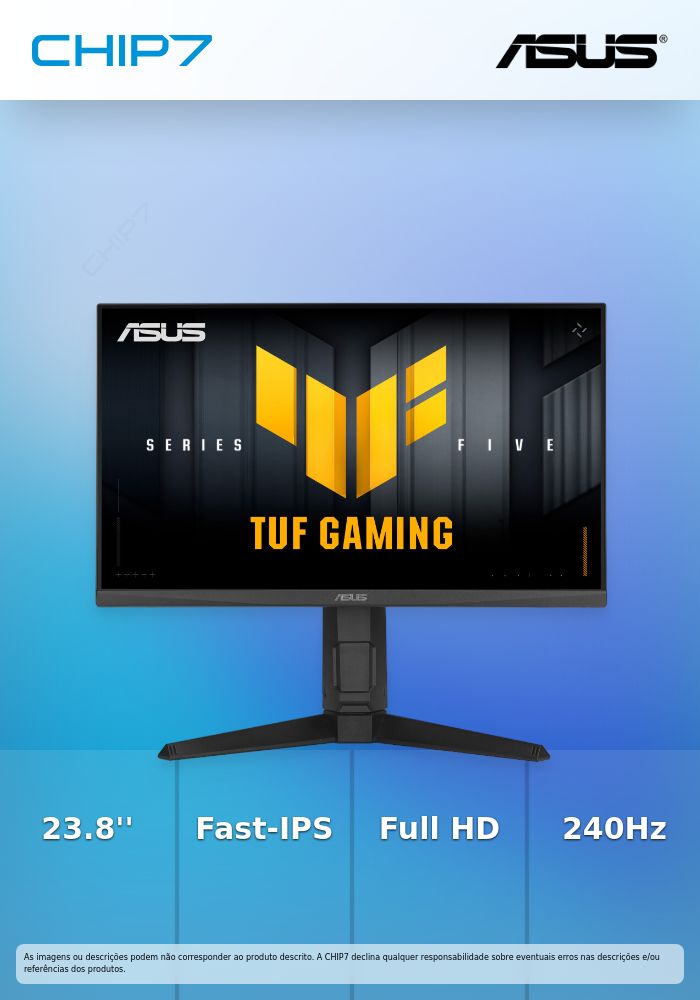 Monitor ASUS - 23.8'' / FHD / Fast-IPS / 240Hz / 0.3ms / G-SYNC / AMD FreeSync Premium / Gaming AI - VG249QML5A Gaming