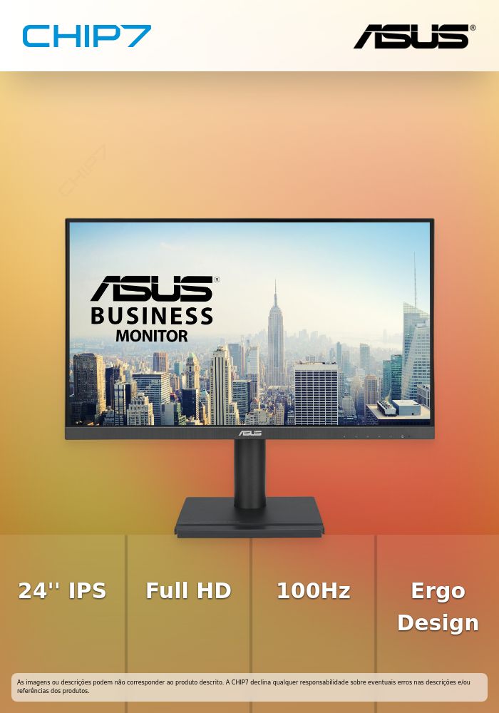 VA24DQFS - 24'' Business Monitor (23.8-inch viewable), IPS, Full HD, Frameless, 100Hz, Adaptive-Sync, 1ms MPRT, HDMI, DisplayPort, VGA, Low Blue Light, Flicker Free, Ergonomic Design, Wall Mountable