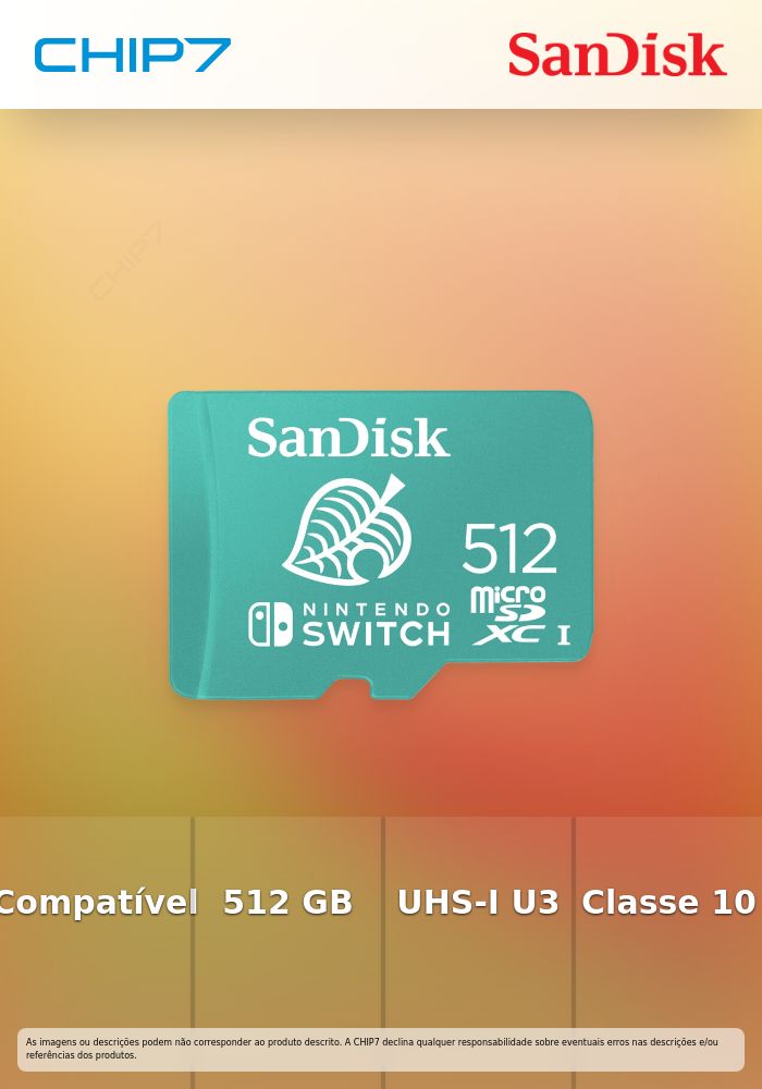 SanDisk Nintendo Switch - Cartão de memória flash - 512 GB - UHS-I U3 / Class10 - microSDXC UHS-I