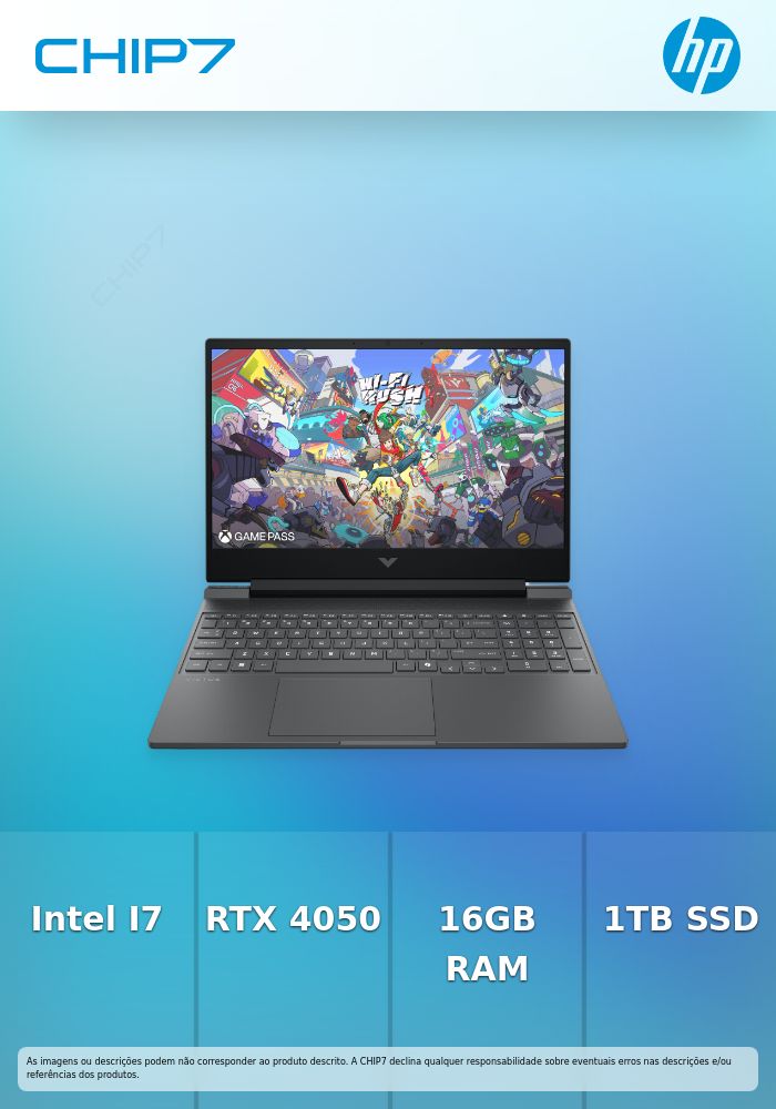 Portátil HP - Intel I7 13620H / RTX 4050 6GB / 16GB RAM / 1TB SSD / 15.6
