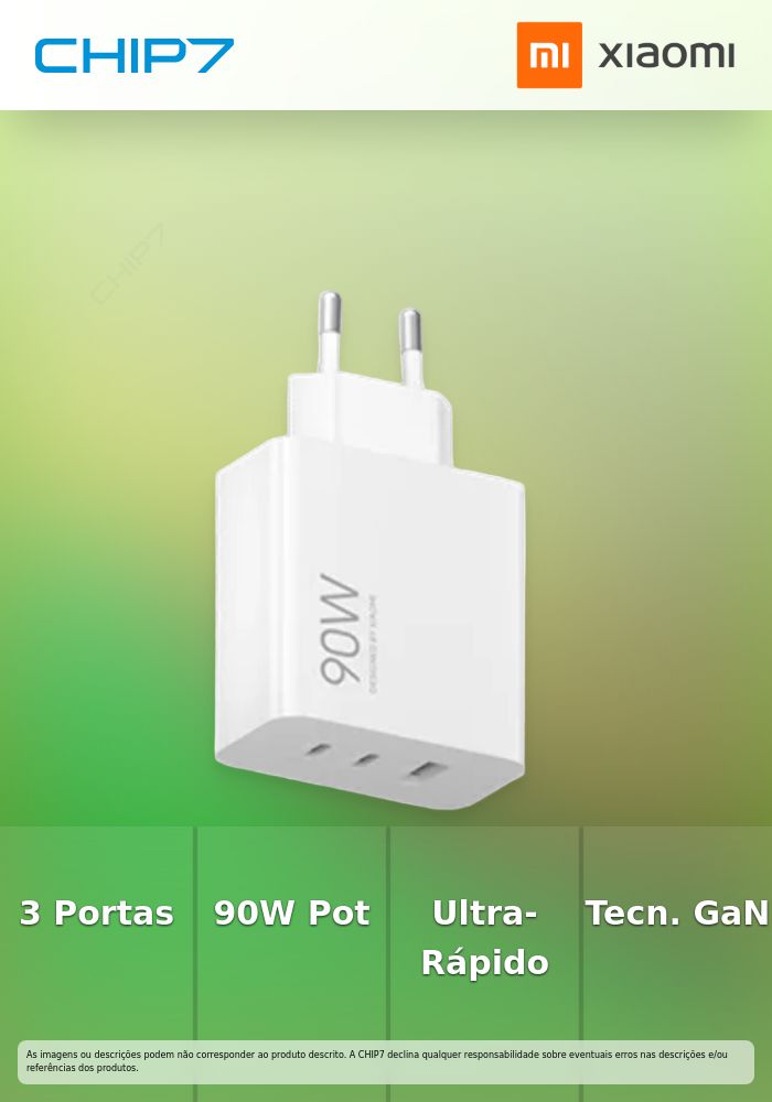Carregador Xiaomi 90W HyperCharge 3 Portos