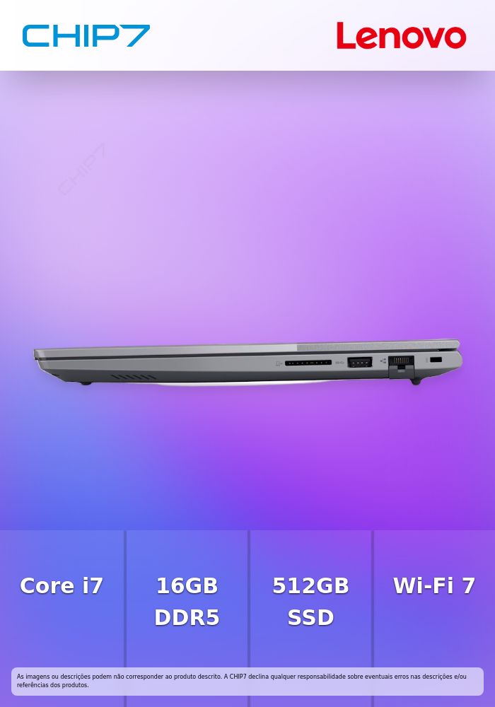Portátil LENOVO - Intel Core 7 240H / 16GB DDR5 / 512GB SSD / 14